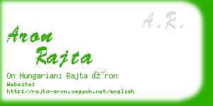 aron rajta business card